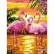 Goblen de diamante Flamingo-urile roz