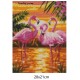 Goblen de diamante Flamingo-urile roz