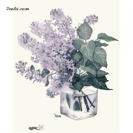 Pictura pe numere -Aroma si liliac violet