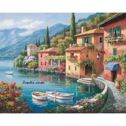 Pictura pe numere - Satuc italian langa lac