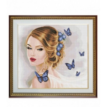 Set Goblen - Magie albastra. Punct in cruci 18K