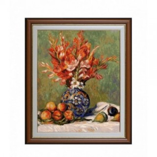 Goblen Flori si fructe - dupa tabloul pictorului August Renoir. Cusatura goblenului 1:1
