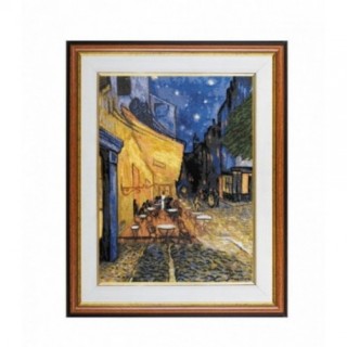 Goblen Terasa cafenelei noaptea - dupa pictura lui Vincent van Gogh. Cusatura goblenului 1:4