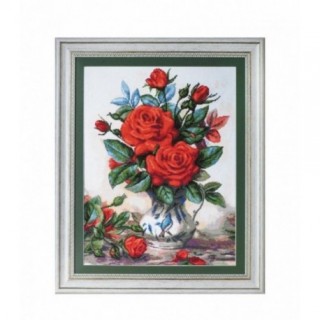 Goblen Trandafiri rosii - dupa pictura lui Albert William 1:1, panama neconturata