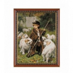 Set Goblen - Micul paznic - dupa pictura lui Charles Burton. Punct mare