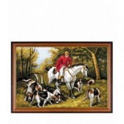 Set Goblen - Vanatoare - fire DMC. Punct mare