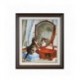 Goblen Pisicuta si oglinda - dupa pictura lui Frank Peyton. Punctul in cruce pe etamina 1:4