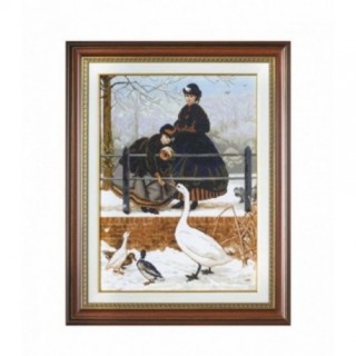 Goblen Ratele flamande si inghetate - dupa pictura lui George Leslie. Punctul in cruce pe etamina 1:4