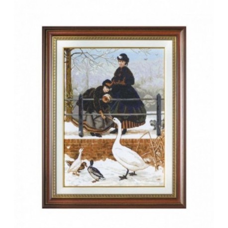 Set Goblen - Ratele flamande si inghetate - dupa pictura lui George Leslie. Punct mare