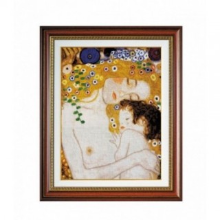 Goblen Mama si copilul - dupa pictura lui Gustav Klimt. Punctul in cruce pe etamina 1:4