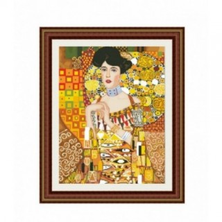 Goblen Portretul lui Adele Bloch- -Gustav Klimt. Punctul in cruce pe etamina 1:1