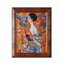 Set Goblen - Doamna cu evantaiul - dupa imaginea lui Gustav Klimt. Punct mic