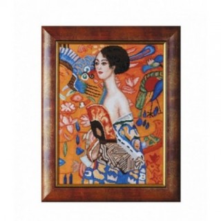 Set Goblen - Doamna cu evantaiul - dupa imaginea lui Gustav Klimt. Punct mare