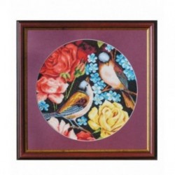 Set Goblen - Pui si flori 2, fire DMC. Punct in cruce, Aida 16 K