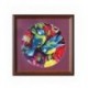 Set Goblen - Pui si flori, fire DMC.Punct in cruce, Aida 16 K