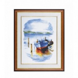 Set Goblen - Port linistit - dupa pictura lui Nicolinca Dimitrova. Punct in cruce. Aida 16