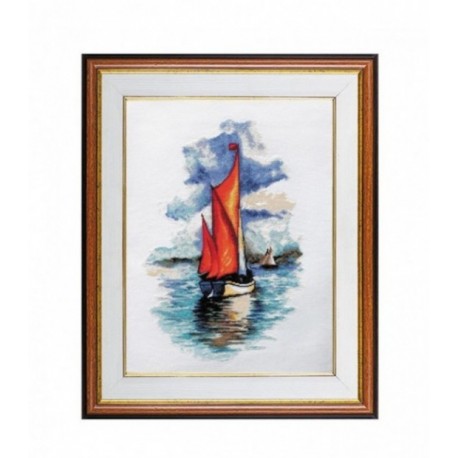 Set Goblen - Panze rosii – dupa pictura lui Nicolina Dimitrova - Punct in cruce, Аida 16 К