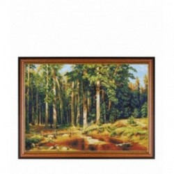 Goblen Padurea de pini - Ivan Shischin. Cusatura goblenului 1:1