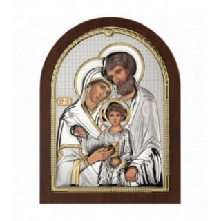 Icoana Argint - Sfanta Familie 10x12cm