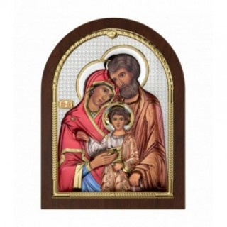 Icoana Argint - Sfanta Familie 7x9cm