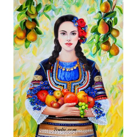 Pictura pe numere - Bulgaroaica cu fructele