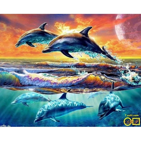 Goblen de diamante - Delfini de la mare