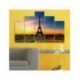 Tablou multicanvas - Apus de soare peste Turnul Eiffel
