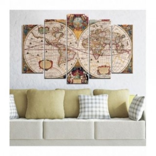 Tablou multicanvas - Harta lumii antica