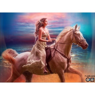 Goblen de diamante - Princesa elfilor si calul ei alb