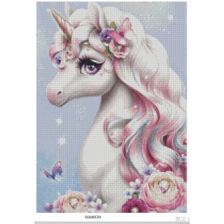 Goblen de diamante - Zaharel - unicornul roz