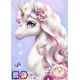 Goblen de diamante - Zaharel - unicornul roz