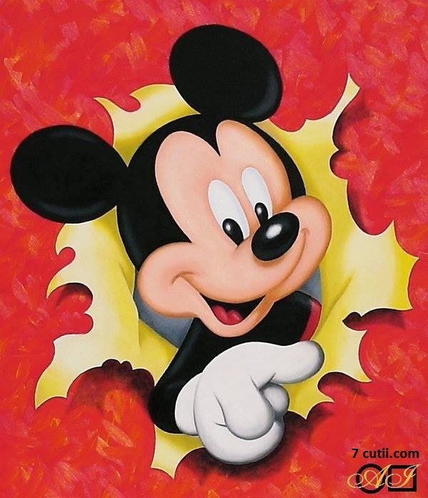 Goblen de diamante - Mickey Mouse surpriza: Dimensiuni si tip - 35x30 cm Margele Rotunde