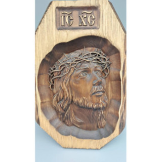 Icoana sculptata in lemn - Coroana de spini a Mantuitorului