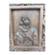 Icoana sculptata in lemn - Maica Domnului - Eleusa