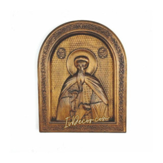 Icoana sculptata in lemn - Sfantul Ivan Rilski - Varianta 1