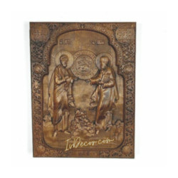 Icoana sculptata in lemn - Sfantul Petru si Pavel