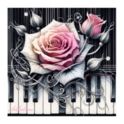 Pictura pe numere - Trandafirii- florile muzicii