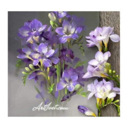 Pictura pe numere - Flori violete pentru persoana speciala