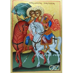 Goblen de diamante - Sfintii Mucenici Dimitrie si Gheorghe