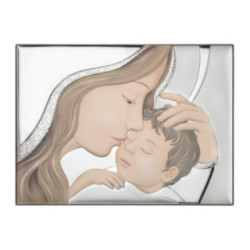 Icoana Argint - Icoana Argint Mama si copil - 44х32 cm