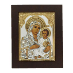 Icoana Argint - Maicuta Domnului si Fiul Iisus 30.5х39 cm