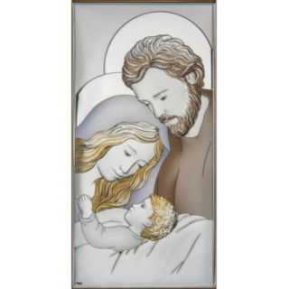 Icoana Argint - Sfanta Familie cu pruncul 17х33 cm