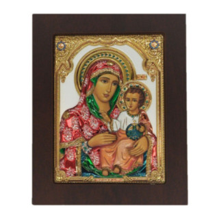 Icoana Argint - Fecioara cu pruncul 17х22 cm