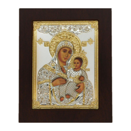 Icoana Argint - Maica cu pruncul Iisus 11.5х14.5 cm