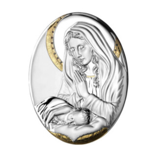 Icoana Argint - Rugaciunea Preasfintei Maria 25х33.5 cm