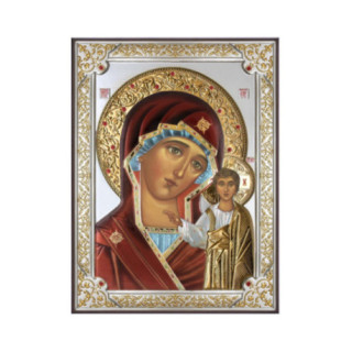 Icoana Argint - Icoana Maicii Domnului din Kazan (Kazanskaia) 19х26 cm