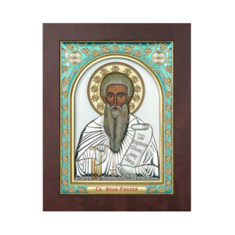 Icoana Argint - Sfantul Ivan de Rila 15х20 cm