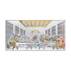 Icoana Argint - Cina cea de Taina 23х12 cm