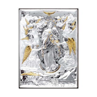 Icoana Argint - Arhanghelul Mihail si ingerii 8х11 cm