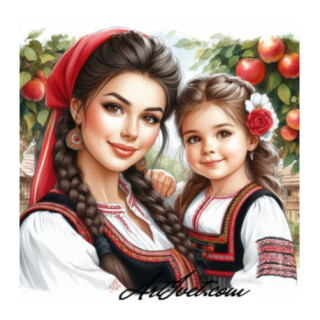 Pictura pe numere - Frumoasa, ca si mama 40х40 сm
